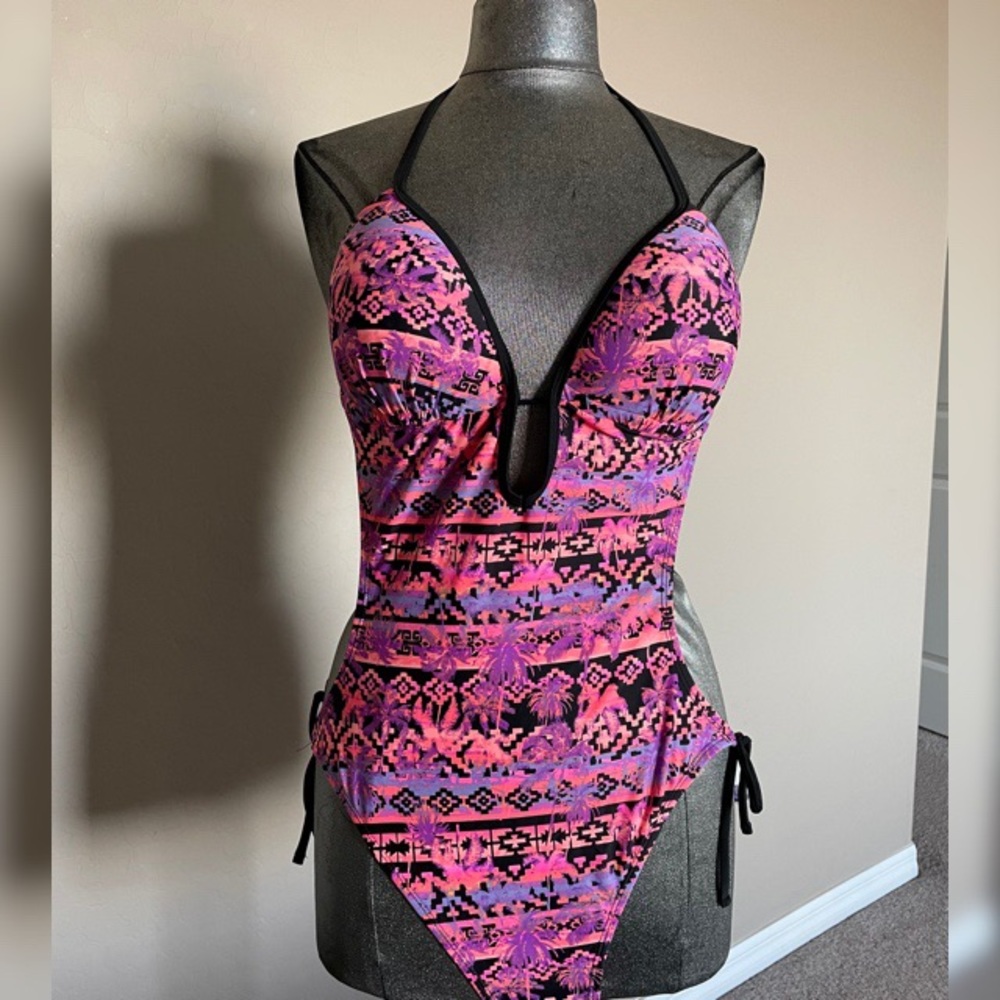 BONGO Pink/Purple One Piece Swimsuit